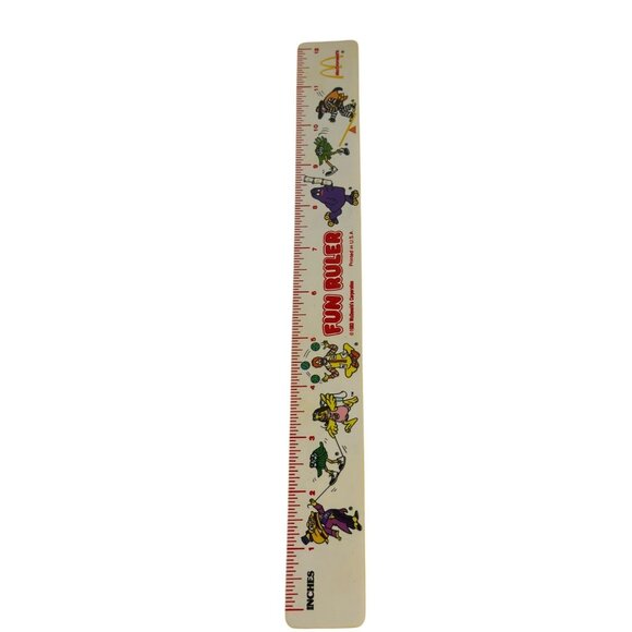 VTG 1983 McDonald’s Fun Ruler Inches Centimeters Flexible Kids Toy Plastic - Picture 1 of 5